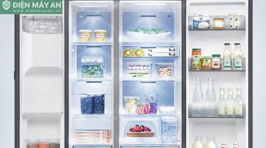 Tủ lạnh Samsung Inverter 635 lít Side By Side RS70F65K2FSV